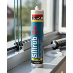 SOUDAL - Silicona Acética Aluminio 280 Ml. Silirub Ac+