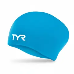 TYR - GORRO NATACION SILICONA LONG HAIR AZUL