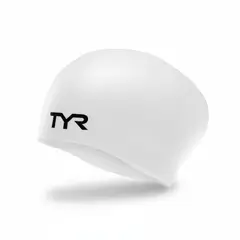 TYR - GORRO NATACION SILICONA LONG HAIR BLANCO