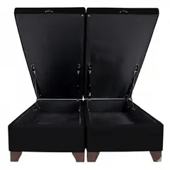 GENERICO - Bases De Camas King Baul 200x180cm NEGRO