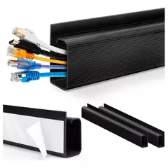 KINDA NICE - Organizador Cables Escritorio Bandeja Canaleta Cables 2 Uds