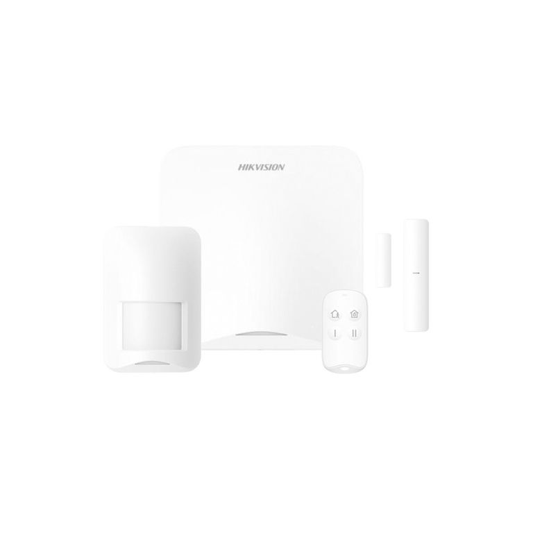 Kit De Alarma Inalámbrica Axhome Wifi Y 4g Color Blanco DS-PA201PS-Kit-16WB