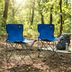 ALPES - Silla De Camping Basica 45x45x70cm X2 Maxima Comodidad