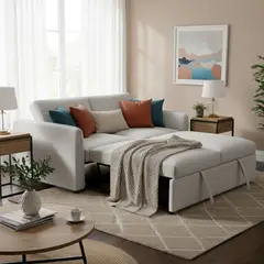 DANIELS - Sofá Cama 2 Cuerpos Moderno New Dallas Beige