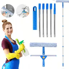 GENERICO - Limpiador de Ventanas 2 En 1 Para Ventanas Altas Bano