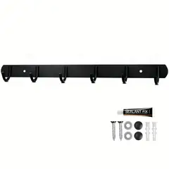 EINICIO - Perchero ParedPerchero De Acero Inoxidable Negro.