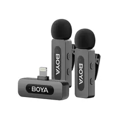 BOYA - Micrófono inalámbrico para celular V2 para iphone hasta 14 con cancelación de ruido