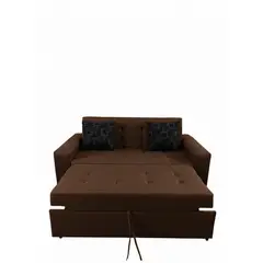 GENERICO - Sofa Cama Lino Marron Multifuncional 180x150x90