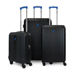 OLYMPIA - Set de 3 maletas S+M+L negro-azul