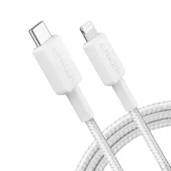 ANKER - A81B6H21 Cable USB-C a Lightning 322, 1.8 m, Carga rápida 20W, Sincronización de Datos, Nylon Trenzado, Compatible iPhone y iPad
