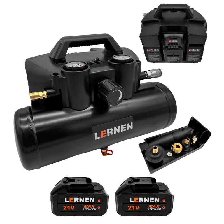 Compresor de Aire Inalámbrico 290 W — 120 PSI / 4 L