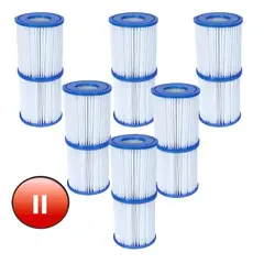 BESTWAY - Pack X12 Cartuchos Filtro Tipo Ii 2 Agua Cristalina