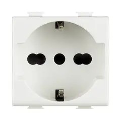 BTICINO - Modulo Enchufe Schuko 10-16A 2P+T 250V Blanco Matix