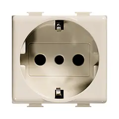 BTICINO - Modulo Enchufe Schuko 10A 2P+T 250V 16A Marfil Matix