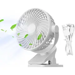 GENERICO - 3 Modes Ventilador Portatil USB Con Clip Multiusos