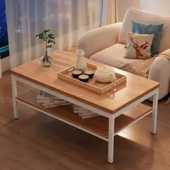 YOMYM - Mesa de Centro de Doble Altura 100×50×45 cm