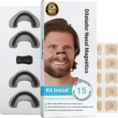 GENERICO - Dilatador Nasal Magnético Anti ronquidos Tiras Respiración 15 días