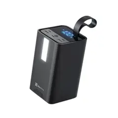 KLIP XTREME - KPB-900 Power Bank 100W, 50,000 mAh, 3 USB-C, 2 USB-A, Carga Rápida, Pantalla LED, Luz SOS, Portátil, Universal