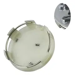 GENERICO - 1 Tapa Centro de Llanta para Peugeot 60mm Plateado