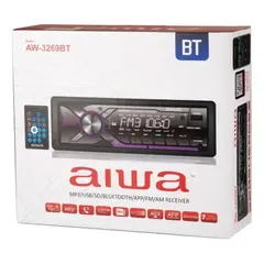 AIWA - Radio Auto 1 Din Bluetooth Mp3 Usb App Music Aw-3269b