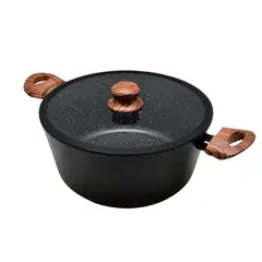 KEEP - OLLA ANTIADHERENTE 28 CMS GRANITE LINE NEGRA