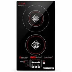 TELEFUNKEN - Cocina Eléctrica Encimera Dual Vitrocerámica Touch 3200W SEC