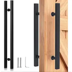 TNAKIEX - Manillon Doble Acero Inoxid 80cm Para Puerta Madera Cristal