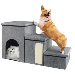 KINDA NICE - Pet Tres Escalones Escalera De Almacenamiento Escalada Gato