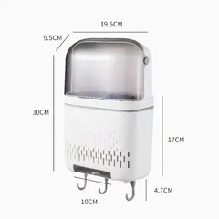 GENERICO - Organizador de Utensilios de Cocina en Pared-Blanco