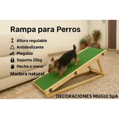 GENERICO - Rampas para perros antideslizante -protege articulaciones altura regulable plegable y artesanal