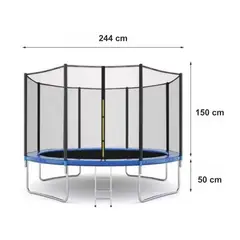 BABYLUNA - Cama Elástica Saltarina 244cm Con Malla Y Escalera