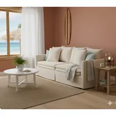 MUNDO LIVING - Sofa 3 cuerpos Anakena Beige claro con fundas desmontables lavables