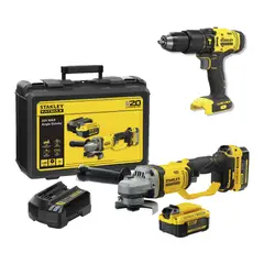 STANLEY - Kit Esmeril Angular 4-1/2" + Taladro Percutor 1/2”