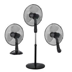 MASTER G - Ventilador 3 en 1 16" Oscilante 50w Control Remoto MGF316B Negro