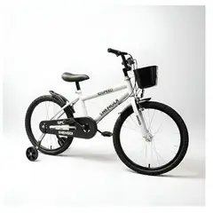 GENERICO - Bicicleta Aro 20 Infantil Con Ruedas De Aprendizaje Blanco