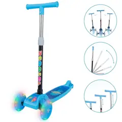 GENERICO - Scoorter 3 Ruedas con Luces para Niños Azul