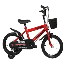 GENERICO - Bicicleta Aro 16 Infantil Con Ruedas De Aprendizaje Rojo