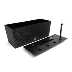 STERN - Set de jardinera Rato 60 cm x 25 cm negro
