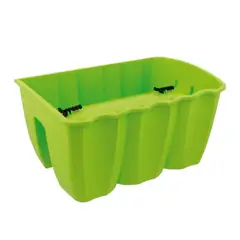 STERN - Macetero rectangular Crown 39.3 cm x 27.8 cm verde lima