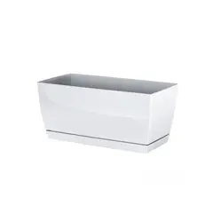 STERN - Jardinera rectangular New Coubi 39 cm x 19 cm blanco