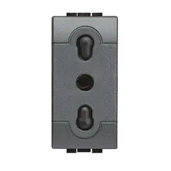 BTICINO - Módulo Enchufe 2P+T 10-16A 250V Antracita Living Light