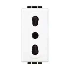 BTICINO - Módulo Enchufe 2P+T 10-16A 250V Blanco Living Light
