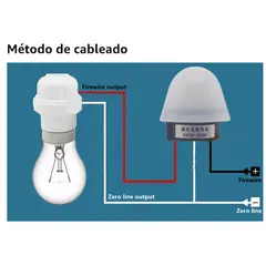GENERICO - Fotocelda sensor encendido focos lámparas 220V-10A-2 UND