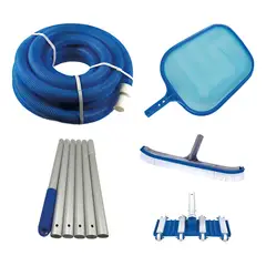 EVERSO - Kit Limpieza Piscina Pértiga 24m Manguera Accesorios