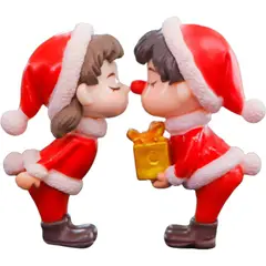 GENERICO - Set 2 Figuras Navidad Enamorados , Decoracion Casa , Dpto