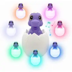 GENERICO - Lámpara De Dinosaurio Morado Led Recargable 130 Canciones