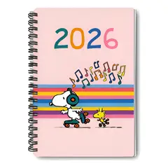 GENERICO - Agenda Snoopy Cuaderno Planner Organizador A5 Anillada