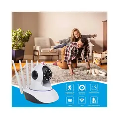 MOVI - CAMARA SEGURIDAD IP WIFI HD MOTORIZADA VISION NOCTURNA 360º 5 antenas