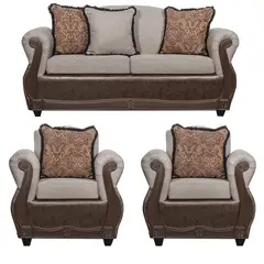 BLACK FACTORY - Juego de Living 2 1 1 Gran Columbia Beige Terracota