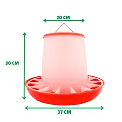 GENERICO - Pack Comedero para Gallinas 9kg + 2 Bebederos 10L Granja